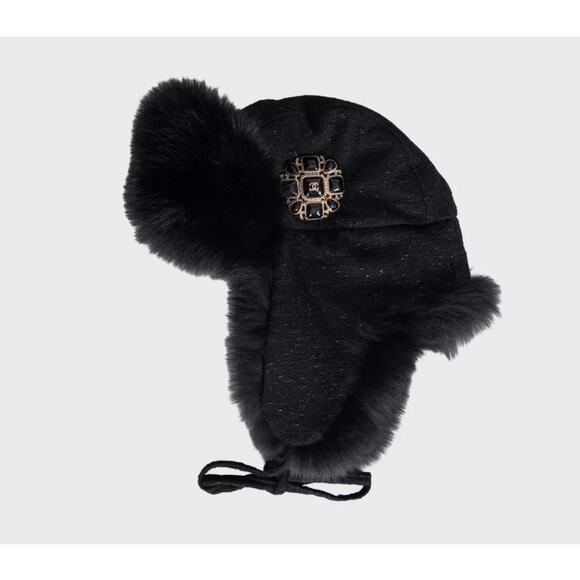 Chanel Black Fox Fur & Wool Hat Sz.57 main image 5
